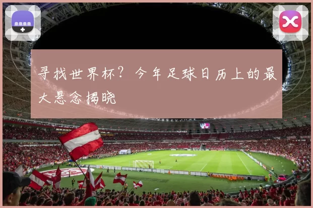 寻找世界杯？今年足球日历上的最大悬念揭晓