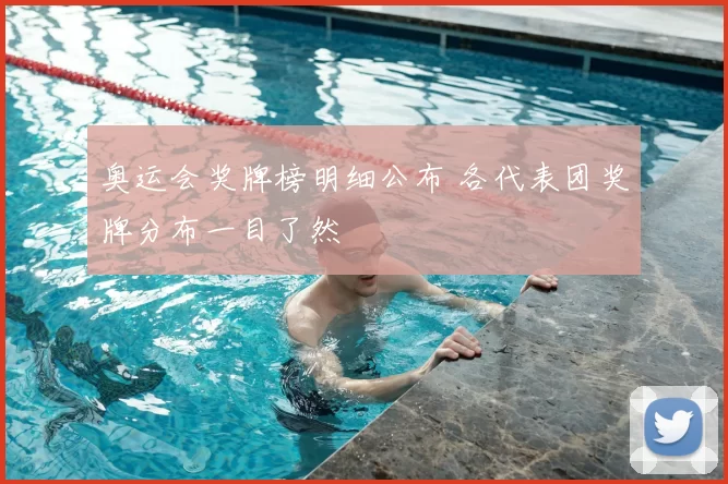 奥运会奖牌榜明细公布 各代表团奖牌分布一目了然