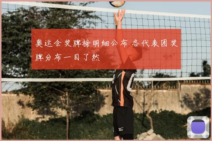 奥运会奖牌榜明细公布 各代表团奖牌分布一目了然