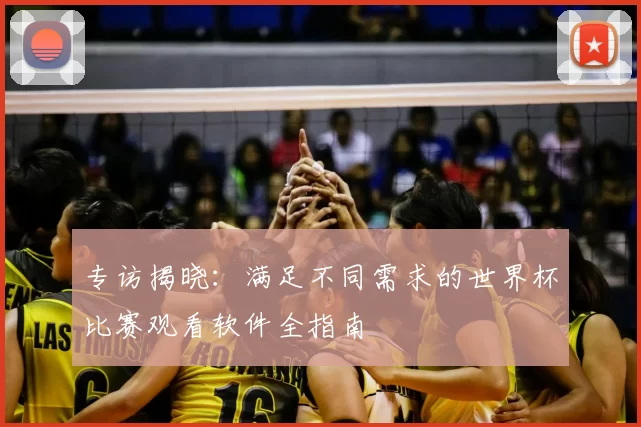 专访揭晓：满足不同需求的世界杯比赛观看软件全指南